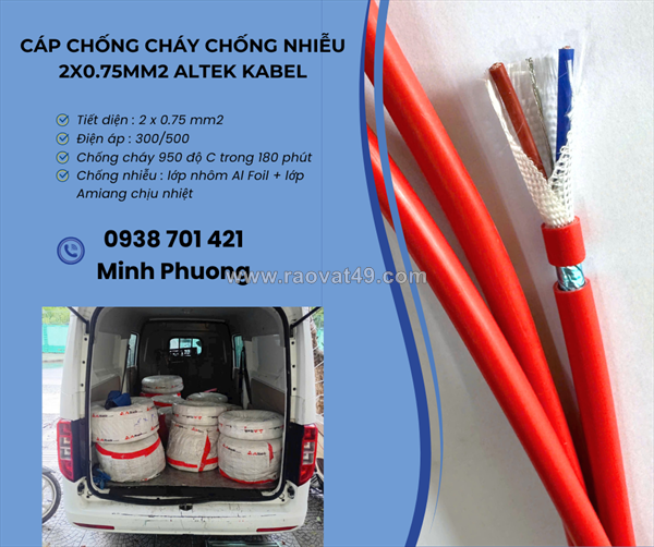 🔥 bán cáp chống cháy chống nhiễu 2x0.75mm² giá tốt 🔥