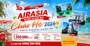 Airasia ưu đãi vé máy bay chào hè 2026
