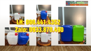 Bán can nhựa 20 lít dày, can 25 lít đựng chất thải công nghiệp, can nhựa vuông 30l