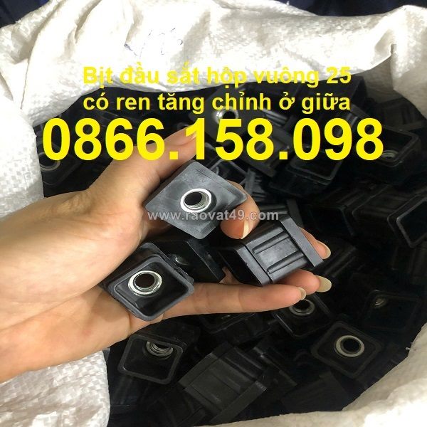 Bán sỉ nút nhựa bịt đầu sắt hộp vuông 25 giá rẻ