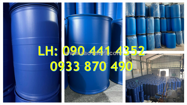 Bán thùng phuy nhựa 50 lít lưu trữ nhớt, thùng phuy nhựa 220 lít làm bè