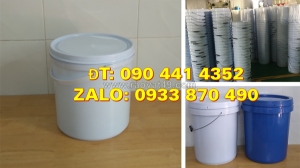 Bán vỏ thùng sơn vuông 16 lít,  lít, 19 lít, 20 lít, 22 lít, quai nhựa chịu lực, nhựa pp chính phẩm dày
