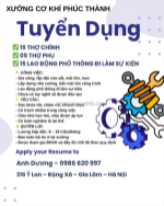 (bao ăn ở) 35 thợ chính phụ cơ khí gia lâm