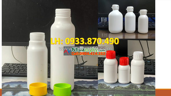 Bình nhựa 1 lít đựng hóa chất có vạch chia, chai nhựa 500ml tròn đựng phân bón organic dạng loãng