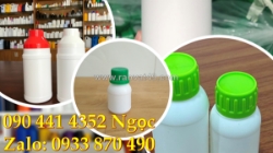 Bình nhựa 1 lít đựng hóa chất xây dựng, chai nhựa 0.5 lít đựng chất hỗn hợp