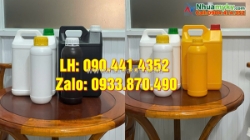 Bình nhựa 5 lít vuông, can 2 lít dày, can nhựa 1 lít vuông trong