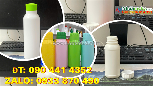 Bình nhựa 500ml đựng hóa chất, chai nhựa 250ml đựng si rô
