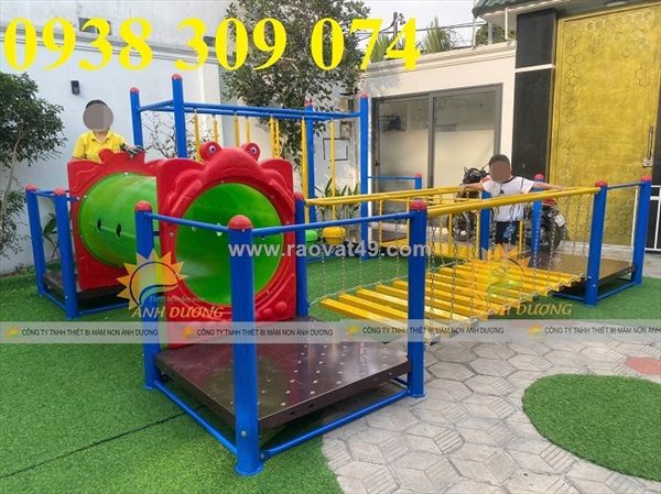 Bộ vận động đa năng thang leo ống chui nhà leo nằm ngang