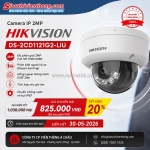 Camera ip 2mp hikvision ds-2cd1121g2-liu chính hãng ưu đãi giảm 20%