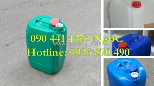 Can 25 lít đựng thành phần thuốc diệt cỏ, can nhựa 30 lít vuông đựng hóa chất nhuộm tẩy
