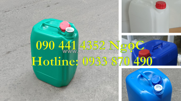 Can 25 lít đựng thành phần thuốc diệt cỏ, can nhựa 30 lít vuông đựng hóa chất nhuộm tẩy