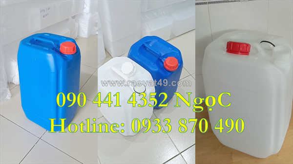 Can 25 lít đựng thành phần thuốc diệt cỏ, can nhựa 30 lít vuông đựng hóa chất nhuộm tẩy