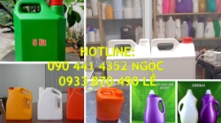 Can 5 lít công nghiệp màu xanh dương, can nhựa 500ml đựng hóa chất thí nghiệm