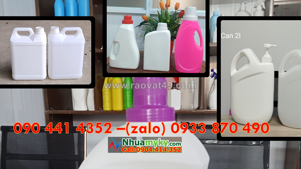 Can nhựa 1 lít đựng chất nhờn, can 2 lít đựng hóa chất tạo độ nhám
