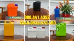 Can nhựa 1 lít đựng nước lau sàn, bình nhựa 2 lít đựng nước xả, can 5 lít vuông đựng hương liệu