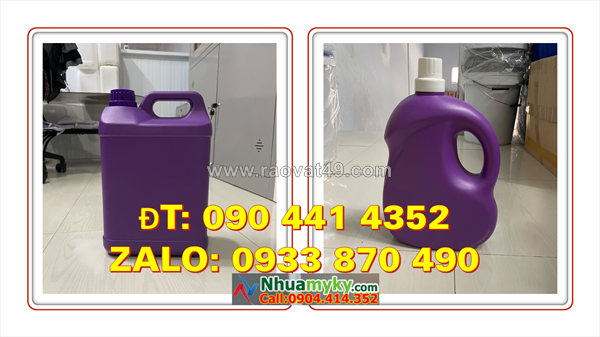 Can nhựa 1 lít màu đen, can chứa chất lỏng 2 lít, can nhựa 5 lít dày đựng axit mạnh