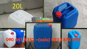 Can nhựa 1 lít vuông đựng hóa chất, bình nhựa 2 lít đựng thành phần chất tẩy