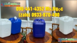Can nhựa 10 lít vuông đựng axit, can 20 lít đựng dầu máy, can 25 lít đựng xăng