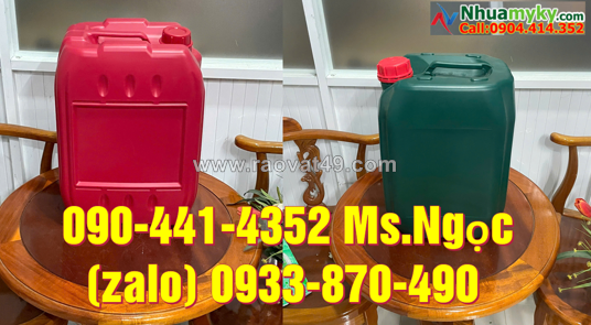 Can nhựa 10 lít vuông đựng axit, can 20 lít đựng dầu máy, can 25 lít đựng xăng