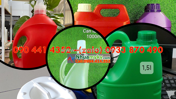 Can nhựa 1000ml đựng hóa chất, can nhựa 2 lít đựng chất lỏng ngành sơn
