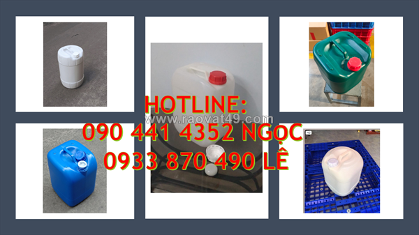 Can nhựa 20 lít đựng chất phụ trợ xử lý nước thải, can nhựa 25 lít đựng hóa chất khử trùng