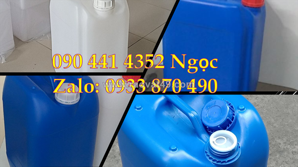 Can nhựa 20 lít đựng thuốc tẩy, thùng nhựa vuông 25 lít đựng chất tẩy rửa siêu đậm đặc