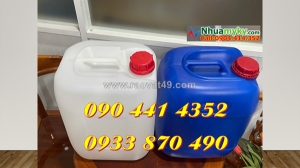 Can nhựa 20 lít màu đỏ mẫu mới, can nhựa 25 lít màu xanh, can nhựa 30 lít đựng hóa chất