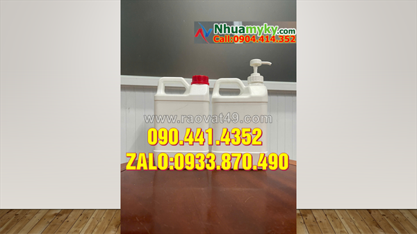Can nhựa 5 lít đựng axit thoát khí, can 2 lít đựng hóa chất đậm đặc