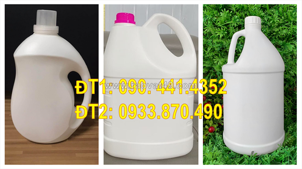 Can nhựa 5 lít đựng nước giặt lix, can nhựa 4 lít đựng nước lau sàn sunlight
