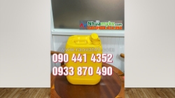 Can nhựa 5 lít vuông đen, bình nhựa 5 lít vuông đựng hóa chất nguy hiểm, hắc mùi