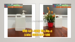 Can nhựa 500ml đựng thuốc bvtv, can 1 lít vuông, can nhựa 2 lít quai xéo