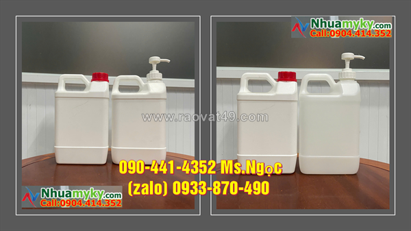 Can nhựa 500ml đựng thuốc bvtv, can 1 lít vuông, can nhựa 2 lít quai xéo