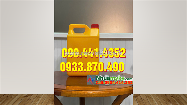 Can vuông 4 lít đựng nước giặt xả, can nhựa 1 lít đựng nước cất