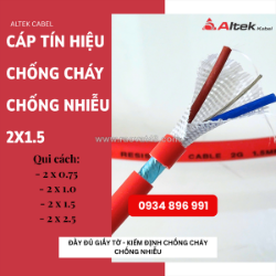 Cáp 2x1.0mm² chống cháy chống nhiễu altek kabel – sẵn kho bắc ninh, bắc giang, hưng yên