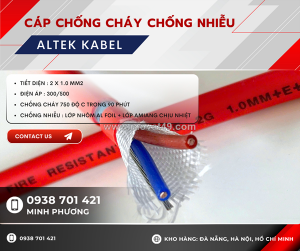 Cáp chống cháy chống nhiễu 2x1.0mm2 altek kabel sẵn hàng đà nẵng, hà nội, gia lai