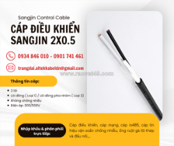 Cáp điện sangjin, cáp điều khiển 2x0.5 không lưới chống nhiễu tại hồ chí minh