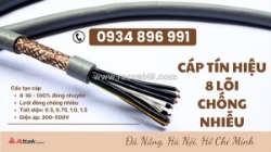 Cáp điều khiển 8 lõi chống nhiễu luôn có sẵn tại đà nẵng, gia lai, quảng ngãi