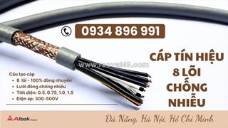 Cáp điều khiển 8 lõi chống nhiễu luôn có sẵn tại đà nẵng, gia lai, quảng ngãi