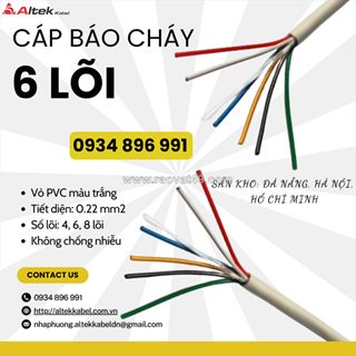 Cáp điều khiển báo cháy 6 lõi tại khánh hòa, bình định, gia lai