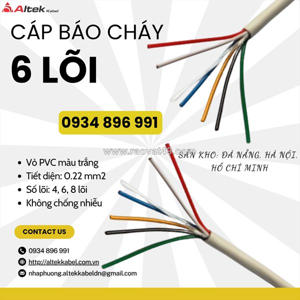 Cáp điều khiển báo cháy 6 lõi tại khánh hòa, bình định, gia lai