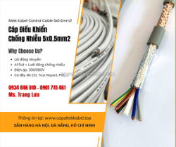 Cáp điều khiển, cáp chỗng nhiễu altek kabel 5x0.5 sài gòn, đồng nai, khánh hòa, bình dương