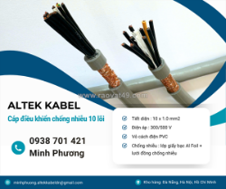 Cáp điều khiển chống nhiễu 10x1.0mm2 giá tốt cho công trình