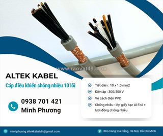 Cáp điều khiển chống nhiễu 10x1.0mm2 giá tốt cho công trình