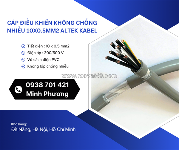 Cáp điều khiển không lưới chống nhiễu 10x0.5mm2 – giải pháp tiết kiệm cho hệ thống tín hiệu