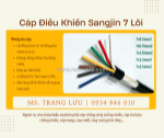 Cáp điều khiển sangjin 7x0.5/7x0.75/7x1.25/7x1.5/7x2.5 sẵn sài gòn, bình dương