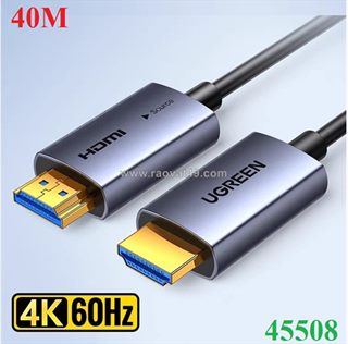 Cáp hdmi 2.0 quang aoc ugreen 45508 – truyền dẫn 4k không giới hạn khoảng cách