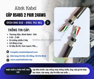 Cáp loa, cáp âm thanh, cáp truyền thông rs485 2 pair 24awg altek kabel tại hà nội, đà nẵng, hcm