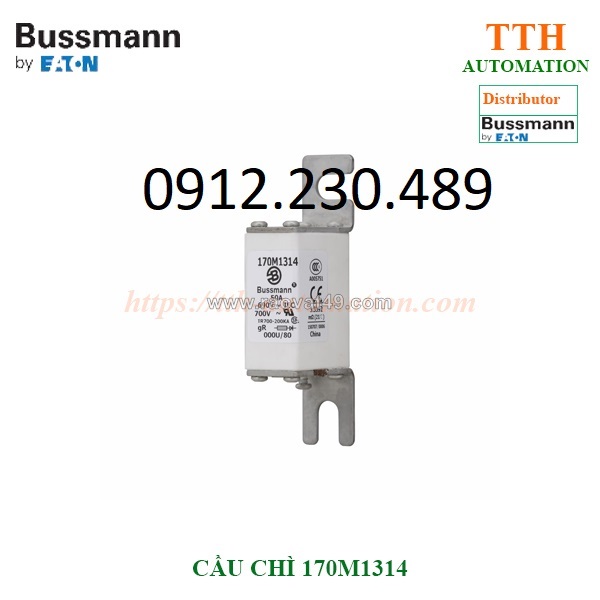 Cầu chì bussmann 170m1314 bảo vệ quá tải và ngắn mạch