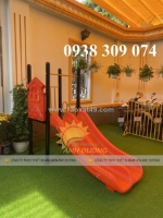 Cầu trượt máng đôi ngoài trời giá rẻ,cầu trượt ngoài trời