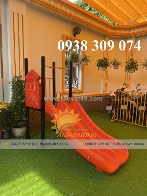 Cầu trượt máng đôi ngoài trời giá rẻ,cầu trượt ngoài trời